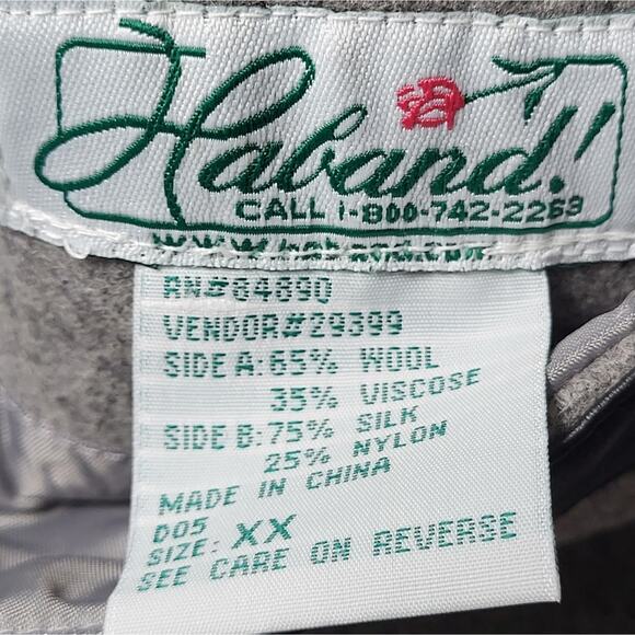 Haband Reversible Wool and Silk Coat with Leather Trim Pockets Size 2X - Picture 16 of 16